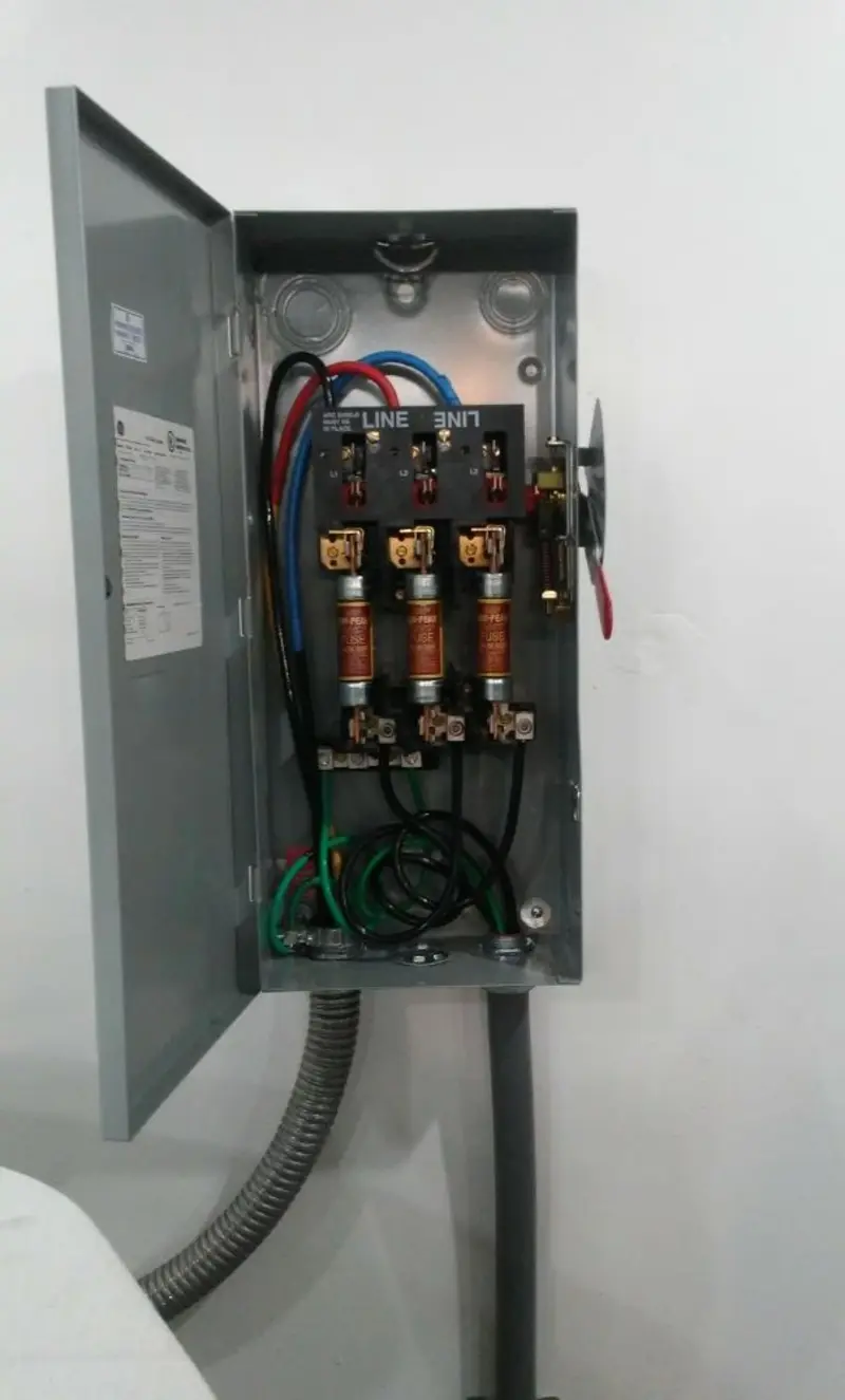 Three-phase disconnect switch installed for Electrical Wiring & Rewiring in Manlius
